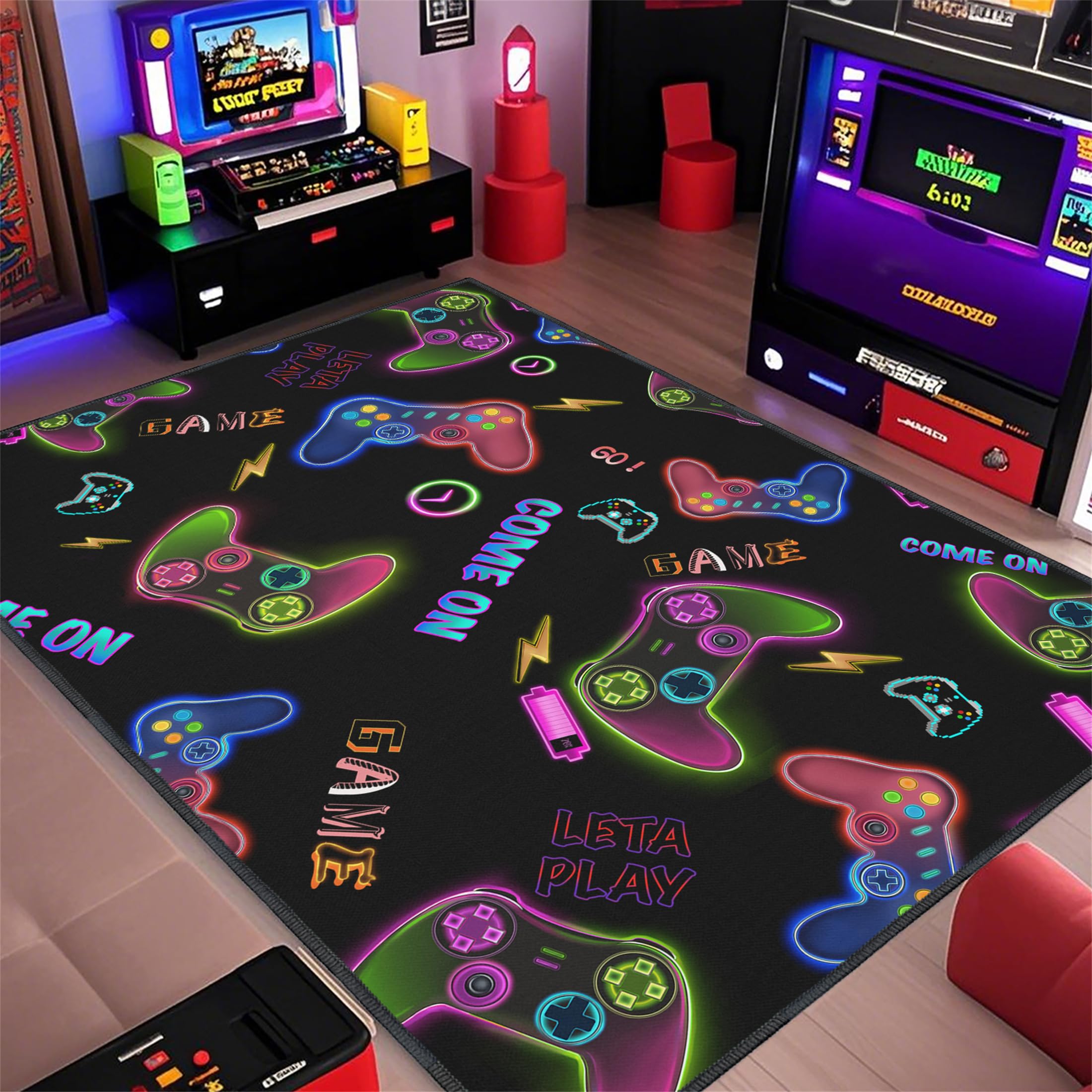 Gaming Rug for Room,3 x5 Cool Gamer Rugs with Non-Slip Backing,Game Room Carpet for Bedroom and Livingroom Decor 100cm x 120cm
Gaming Rug for Room,3 x5 Cool Gamer Rugs with Non-Slip Backing,Game Room Carpet for Bedroom and Livingroom Decor 100cm x 120cm