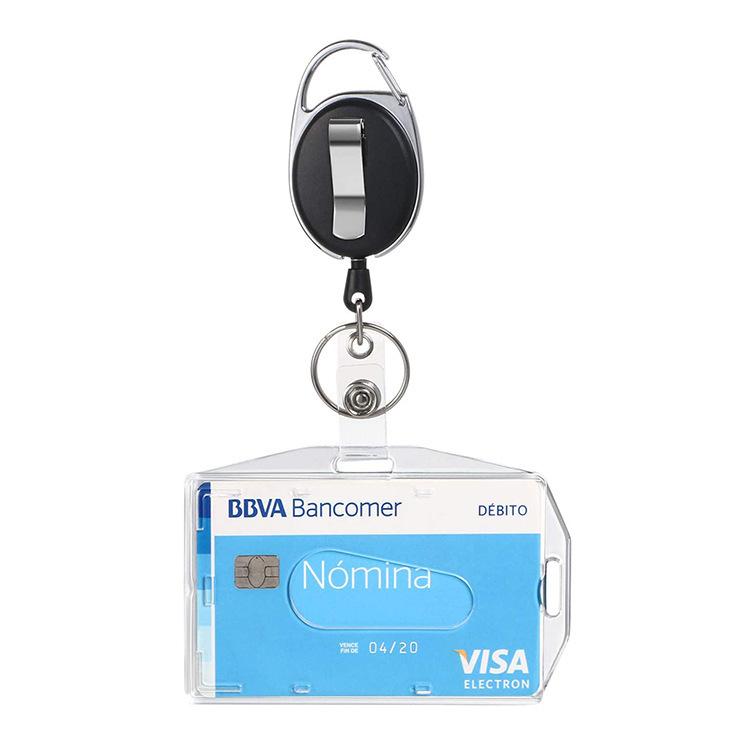 Zinc Alloy Retractable Keychain ID Credit Card Holder Horizontal and Vertical Dual-purpose Card Cover Work Permit Card Sleeve
Zinc Alloy Retractable Keychain ID Credit Card Holder Horizontal and Vertical Dual-purpose Card Cover Work Permit Card Sleeve
