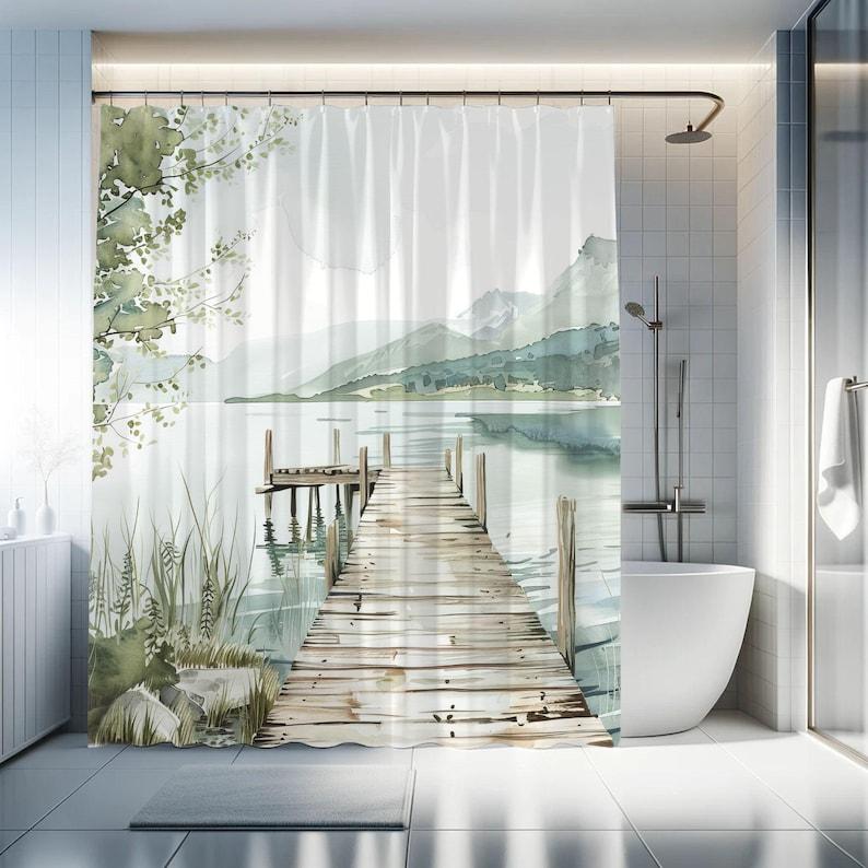 Watercolor Lake Forest Shower Curtain – Neutral Nature Art Design, Housewarming Gift For Bathroom & Home Decor W60H190(CM)-1 Pcs
Watercolor Lake Forest Shower Curtain – Neutral Nature Art Design, Housewarming Gift For Bathroom & Home Decor W60H190(CM)-1 Pcs