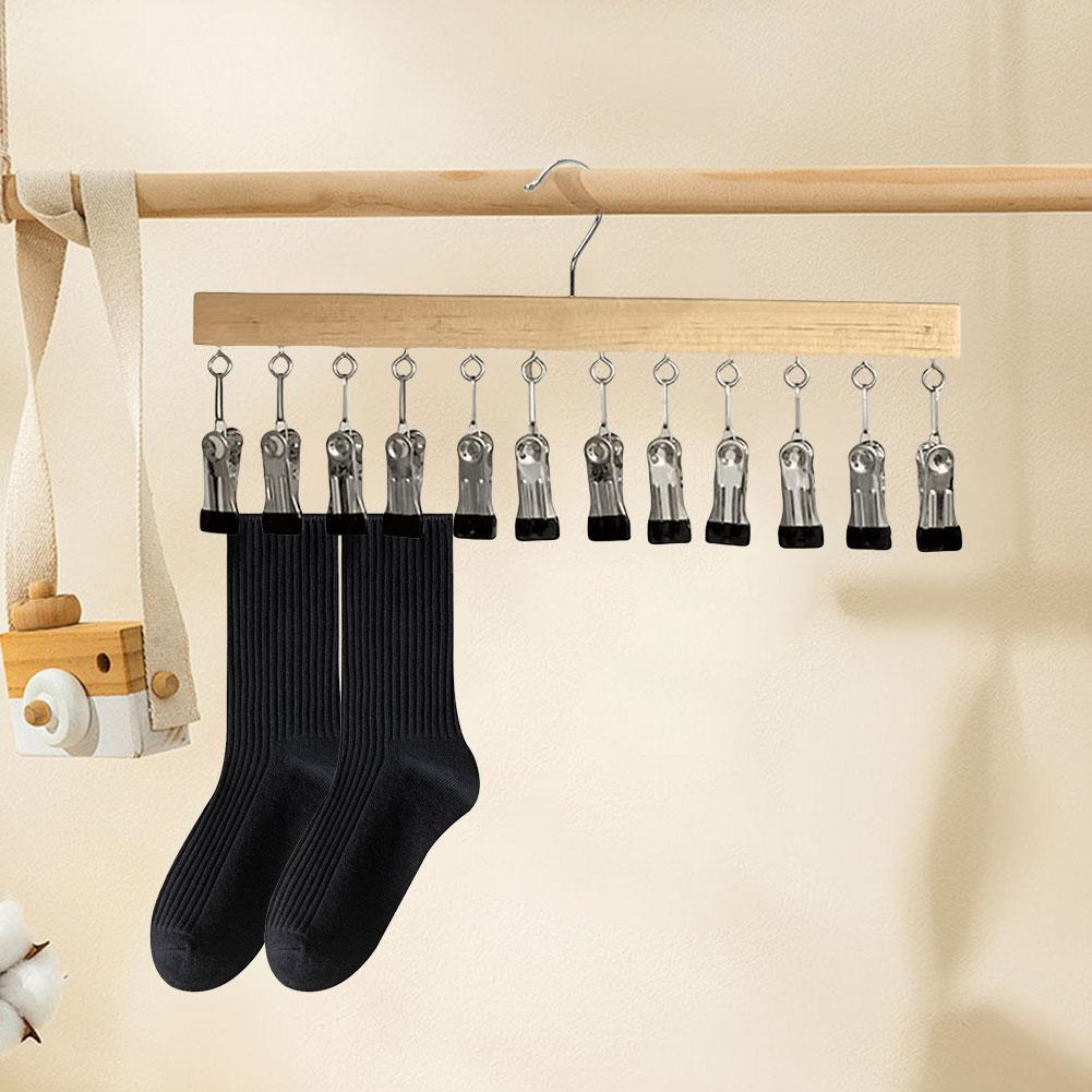 Wooden Legging Storage Organizer with 12 Stainless Steel Clips Leggings Pants Hanger Socks Organizing Hanger Bedroom Accessories
Wooden Legging Storage Organizer with 12 Stainless Steel Clips Leggings Pants Hanger Socks Organizing Hanger Bedroom Accessories