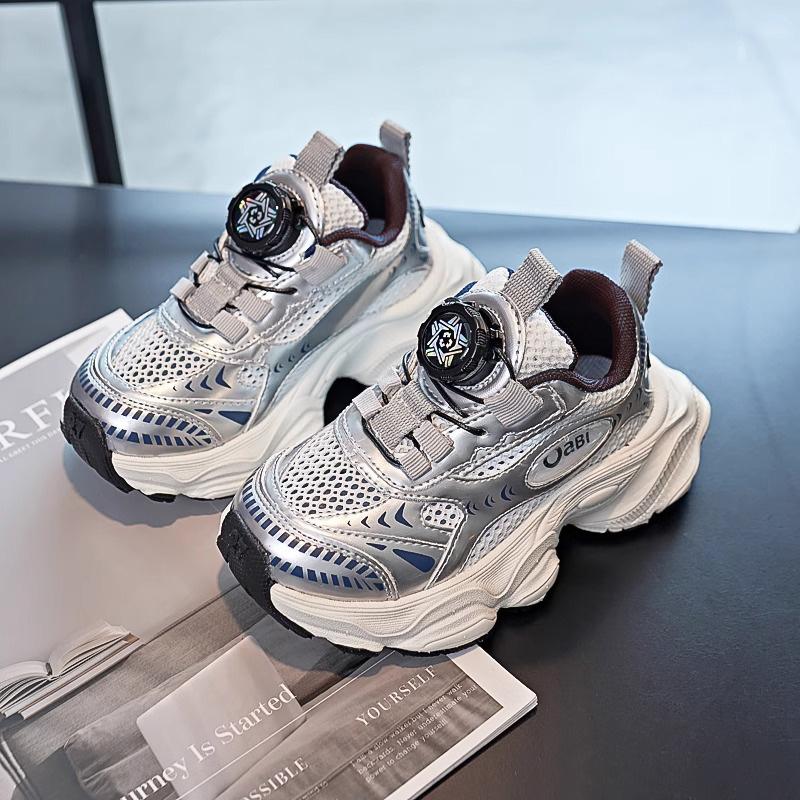 Students Sneakers Thick Soft Sole Kids Running Shoes Mesh Breathable 2025 New Children Sports Shoes Rotating Button Comfortable 26 серебряный
Students Sneakers Thick Soft Sole Kids Running Shoes Mesh Breathable 2025 New Children Sports Shoes Rotating Button Comfortable 26 серебряный