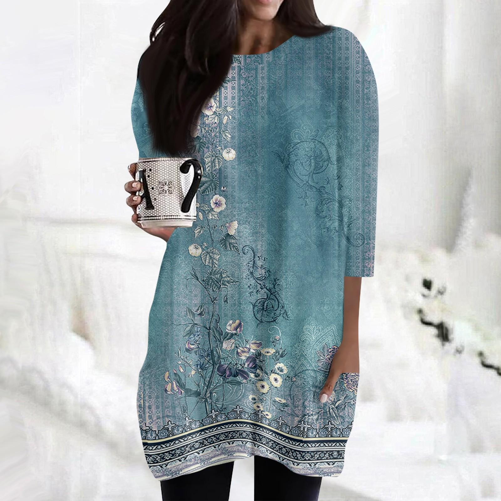 Женские повседневные рубашки с рукавами 3/4, модные туники с принтом, топы с карманами S
Женские повседневные рубашки с рукавами 3/4, модные туники с принтом, топы с карманами S