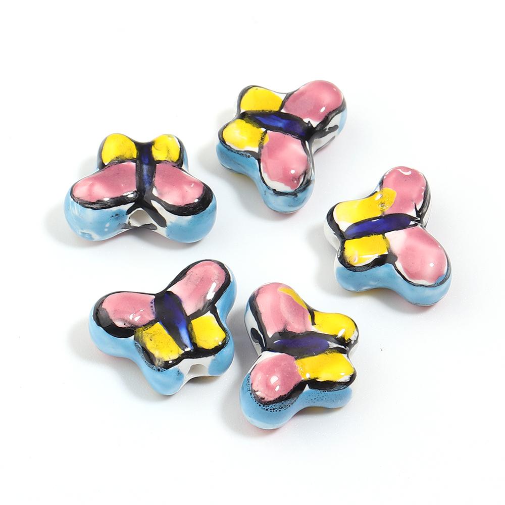 5pcs 17x13mm Butterfly Ceramic Beads Colorful Floral Glaze Loose Spacer Beads For DIY Jewelry Making Bracelet Necklace Supplies
5pcs 17x13mm Butterfly Ceramic Beads Colorful Floral Glaze Loose Spacer Beads For DIY Jewelry Making Bracelet Necklace Supplies