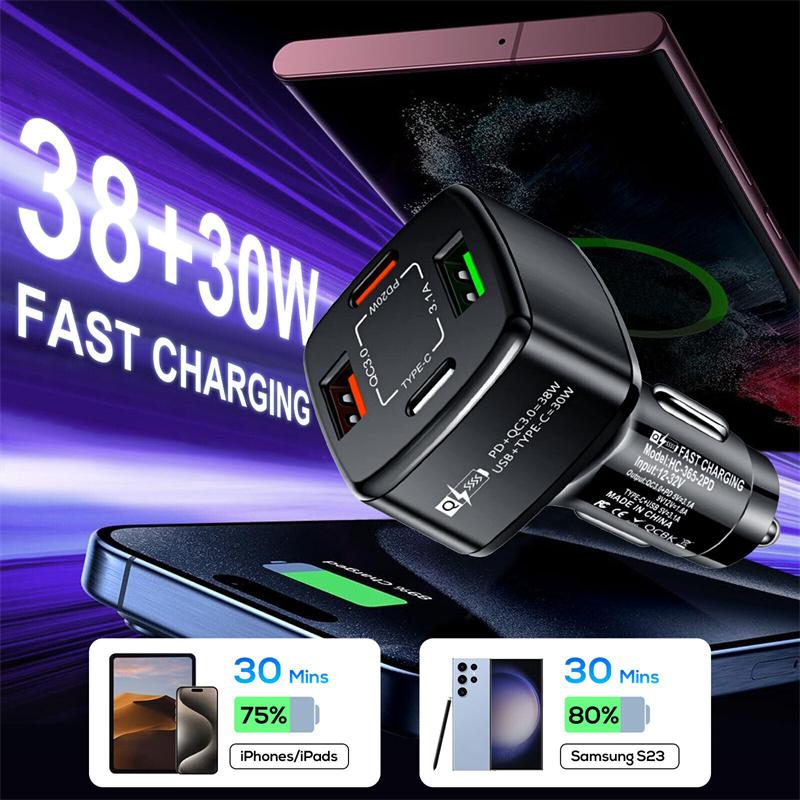 Usb Type-C Pd 38W Автомобильное зарядное устройство со светодиодным дисплеем 4 порта Quick Charge 3.0 Быстрая зарядка телефона адаптер для iPhone 15 14 Samsung Xiaomi чёрный
Usb Type-C Pd 38W Автомобильное зарядное устройство со светодиодным дисплеем 4 порта Quick Charge 3.0 Быстрая зарядка телефона адаптер для iPhone 15 14 Samsung Xiaomi чёрный