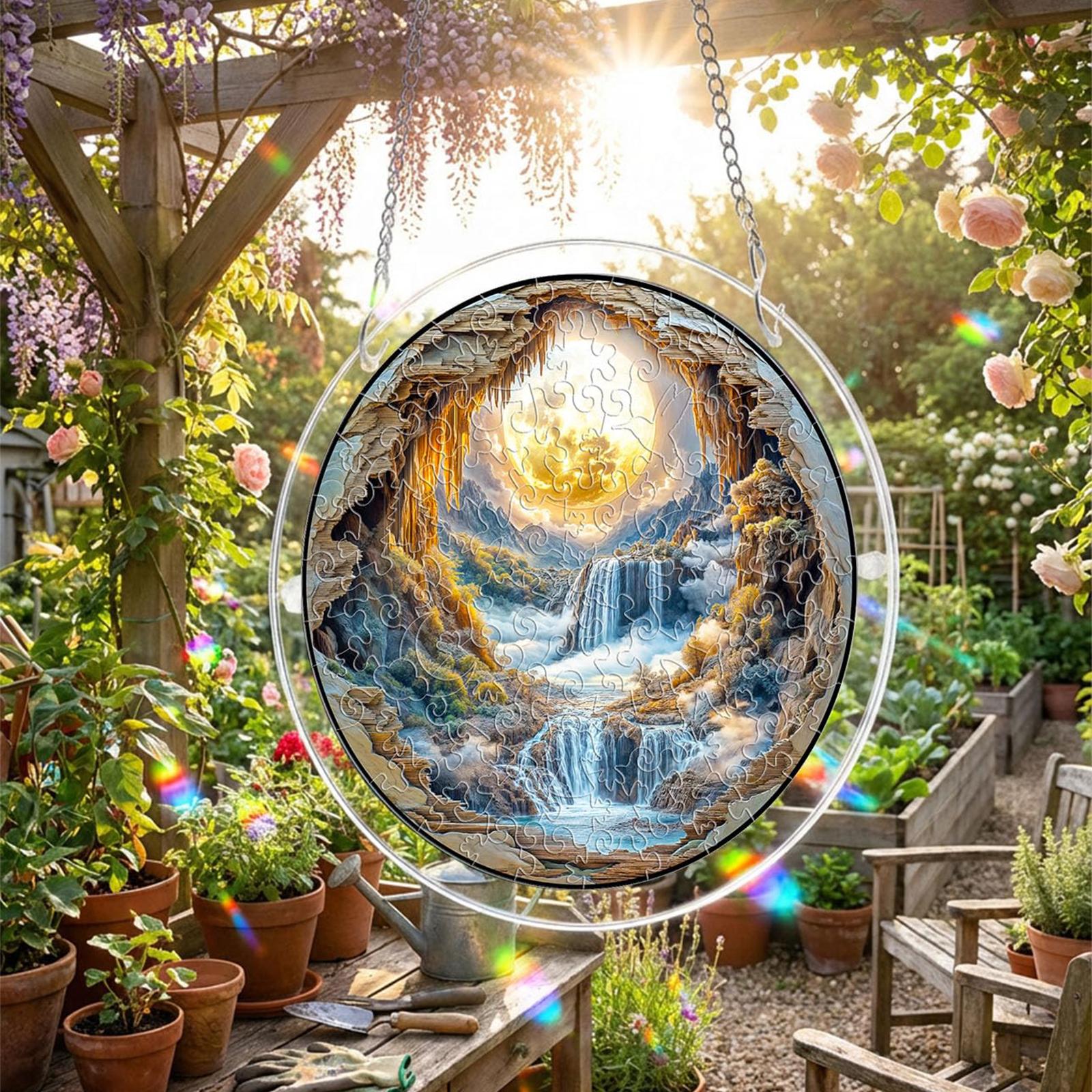 Acrylic Puzzle Sun Catcher Window Ornament 2D Design Three Layers Single Layer 2mm Thickness Circular Shape Hanging Decoration One Size
Acrylic Puzzle Sun Catcher Window Ornament 2D Design Three Layers Single Layer 2mm Thickness Circular Shape Hanging Decoration One Size