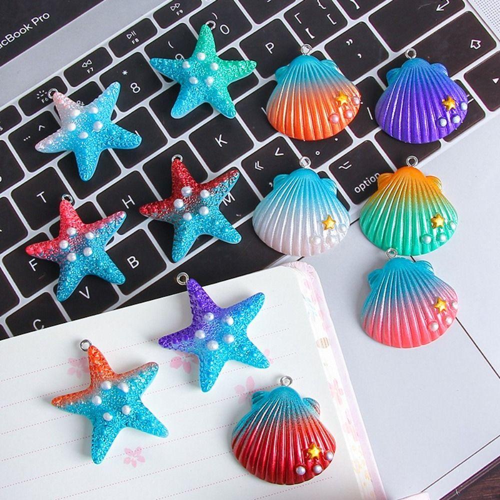 Gradient Color Simulated Sea Shell Pearl DIY Jewelry Accessory Pretty Resin Starfish Pendant
Gradient Color Simulated Sea Shell Pearl DIY Jewelry Accessory Pretty Resin Starfish Pendant