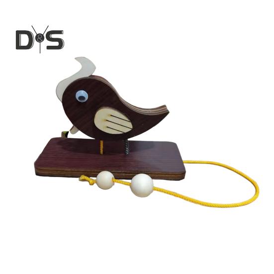 Дятел, дверной звонок с тросом, дверной молоток, деревянный колокольчик для лавочника, детская игрушка-птица, украшение для входа в дом, Рождественский подарок чёрный