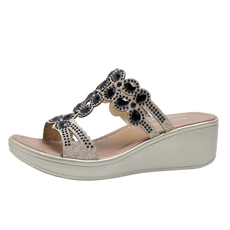 Женские сандалии на танкетке с открытым носком, со стразами, водонепроницаемые, домашние тапочки, летняя новинка женской обуви 35 чёрный
Женские сандалии на танкетке с открытым носком, со стразами, водонепроницаемые, домашние тапочки, летняя новинка женской обуви 35 чёрный