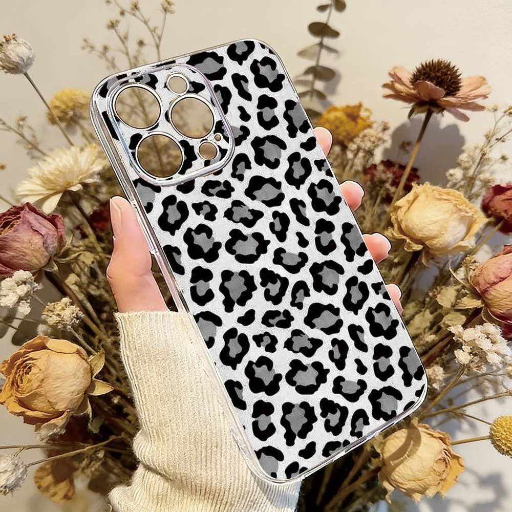 Black leopard print Phone Case Transparent Silicone Soft For iPhone 17 16 15 14 13 12 11 Mini Pro Max Plus iPhone17
Black leopard print Phone Case Transparent Silicone Soft For iPhone 17 16 15 14 13 12 11 Mini Pro Max Plus iPhone17