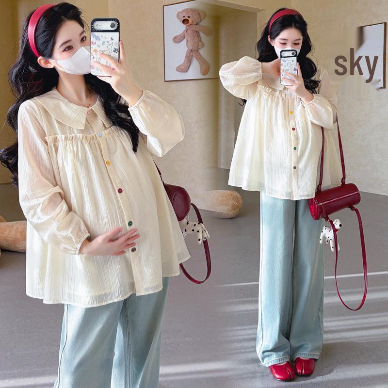 2026 Spring Korean-Style Maternity Doll Collar Patchwork Top XL абрикосовий
2026 Spring Korean-Style Maternity Doll Collar Patchwork Top XL абрикосовий