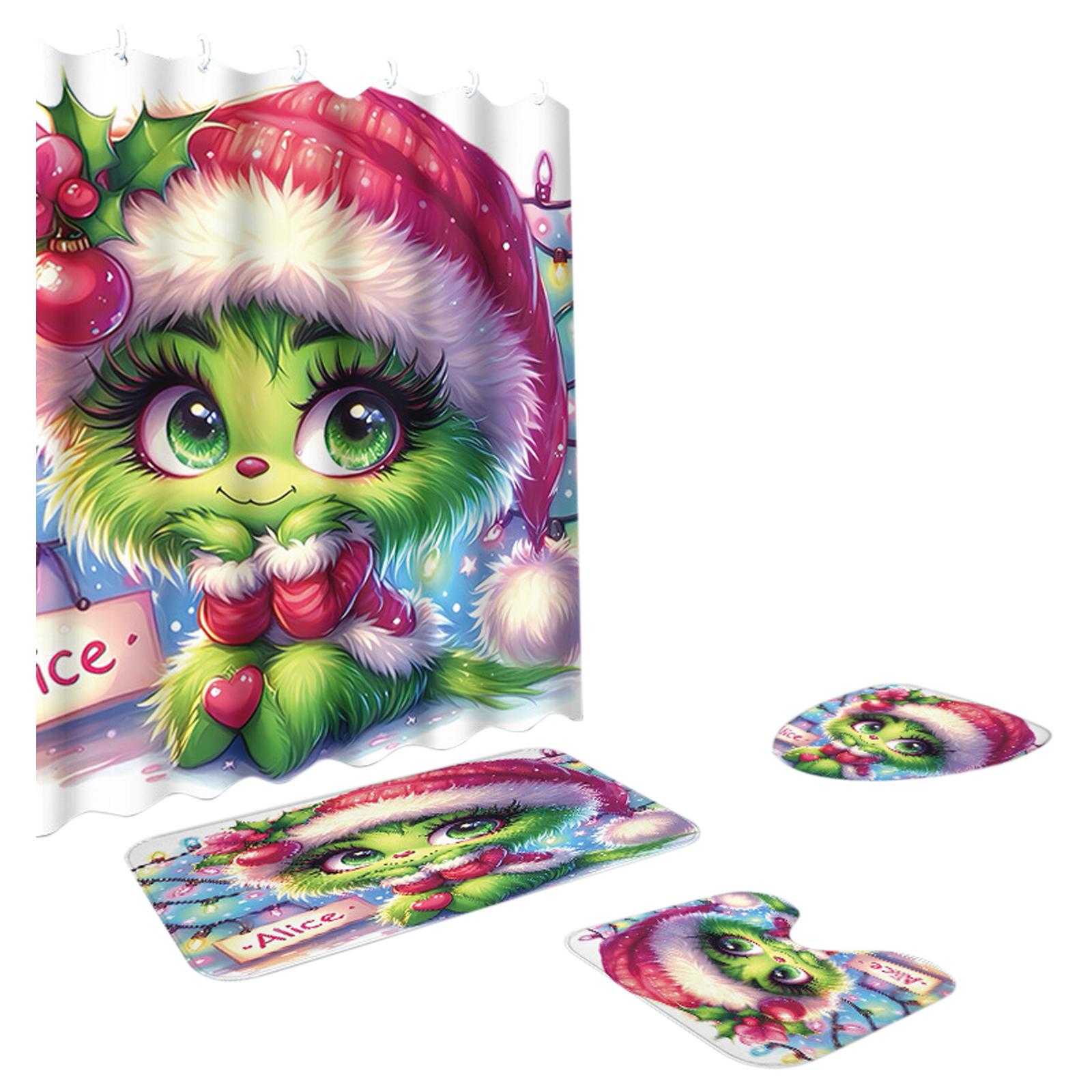 Greentown Series Shower Curtain Floor Mat Four Piece Set, Home Bathroom Dry Wet Separation Partition Shower Curtain Waterproof Shower Curtain One Size
Greentown Series Shower Curtain Floor Mat Four Piece Set, Home Bathroom Dry Wet Separation Partition Shower Curtain Waterproof Shower Curtain One Size