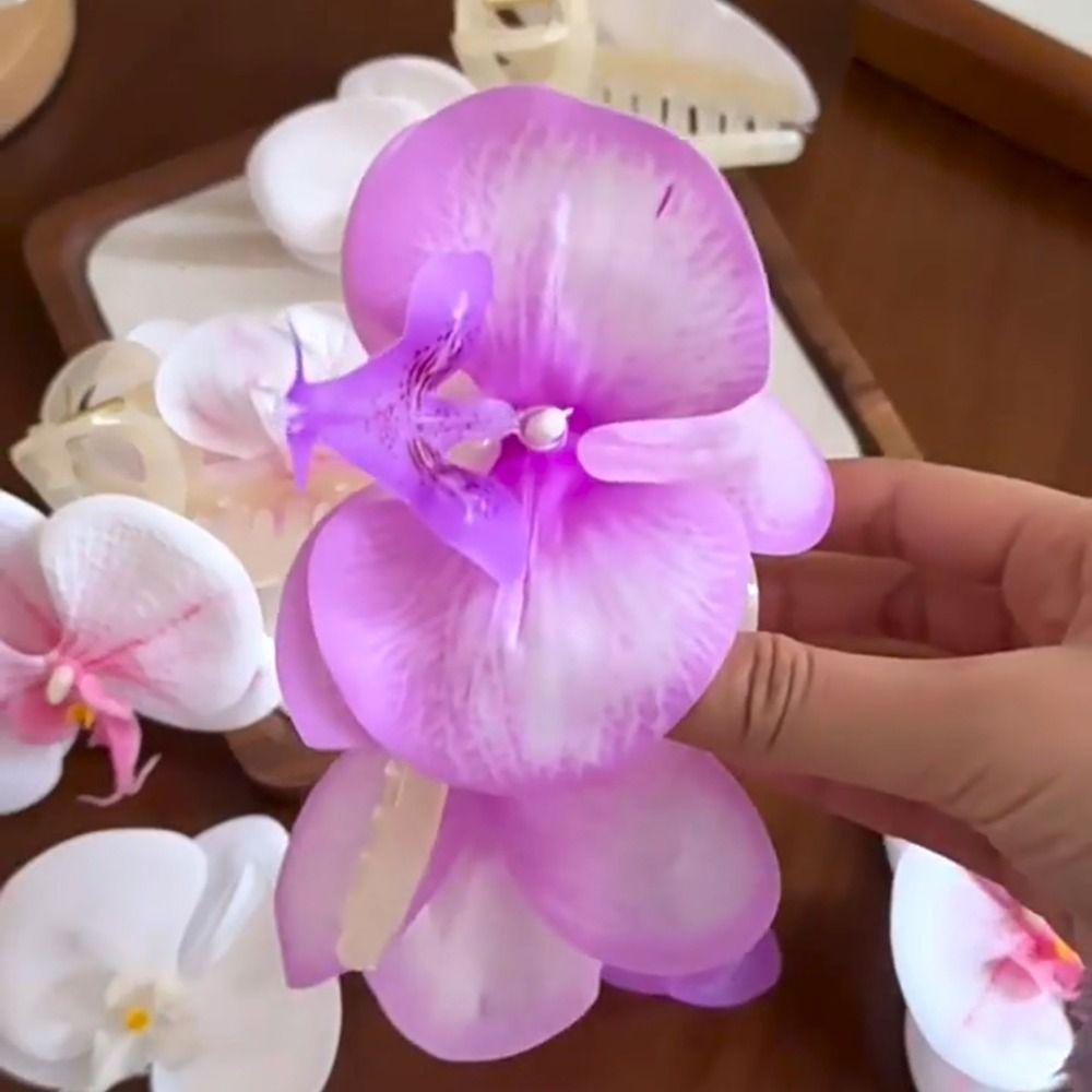 Duckbill Clip Orchid Flower Hairpin Sweet Bohemia Barrettes Cute Seaside Vacation Headwear Beach Hairpin-Pink
Duckbill Clip Orchid Flower Hairpin Sweet Bohemia Barrettes Cute Seaside Vacation Headwear Beach Hairpin-Pink