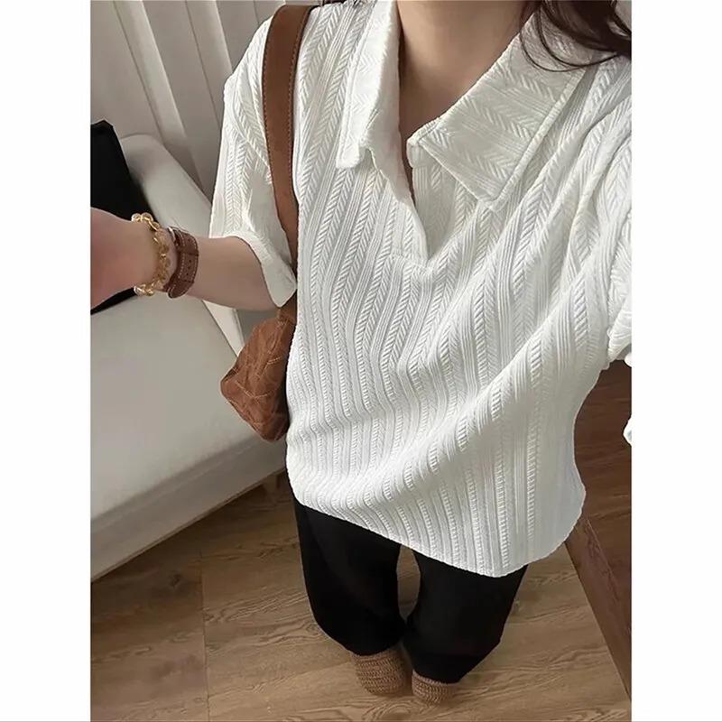 Black Textured Polo Shirt for Men Casual Short Sleeve V Neck Top M білий
Black Textured Polo Shirt for Men Casual Short Sleeve V Neck Top M білий
