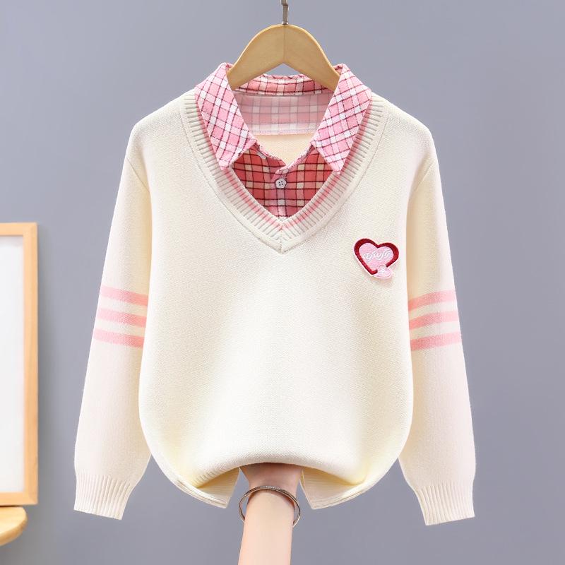 Девочковый хлопковый свитер «два в одном» с флисовой подкладкой для весны и осени - Идеально подходит для учениц начальной школы и детей постарше 150 cm
Девочковый хлопковый свитер «два в одном» с флисовой подкладкой для весны и осени - Идеально подходит для учениц начальной школы и детей постарше 150 cm