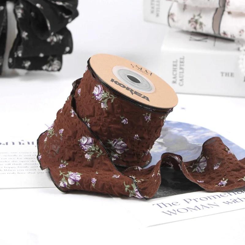 5Yards 50mm Double Sided Wrinkled Floral Chiffon Ribbon for Clothing Sewing DIY Hair Bows Hat Decor Craft Accessories Supply 50mm-5yards кавовий
5Yards 50mm Double Sided Wrinkled Floral Chiffon Ribbon for Clothing Sewing DIY Hair Bows Hat Decor Craft Accessories Supply 50mm-5yards кавовий