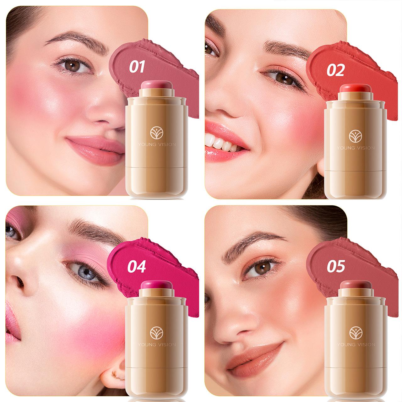 YOUNG VISION waterproof natural makeup effect powder blusher, matte lipstick stick, dual-use face&lip, lip color beauty set, mom wife gift 4pc/set 01+02+04+05
YOUNG VISION waterproof natural makeup effect powder blusher, matte lipstick stick, dual-use face&lip, lip color beauty set, mom wife gift 4pc/set 01+02+04+05