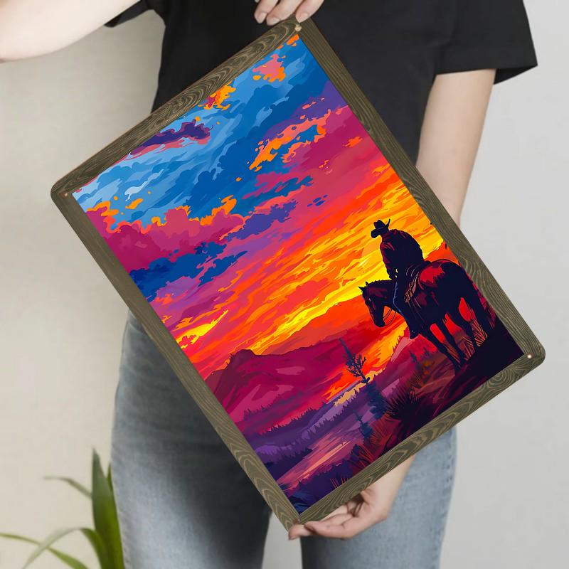 Western Cowboy Sunset Landscape Metal Wall Art American Retro Home Decor Hanging Painting 20x30cm(7.8x11.8inch)
Western Cowboy Sunset Landscape Metal Wall Art American Retro Home Decor Hanging Painting 20x30cm(7.8x11.8inch)