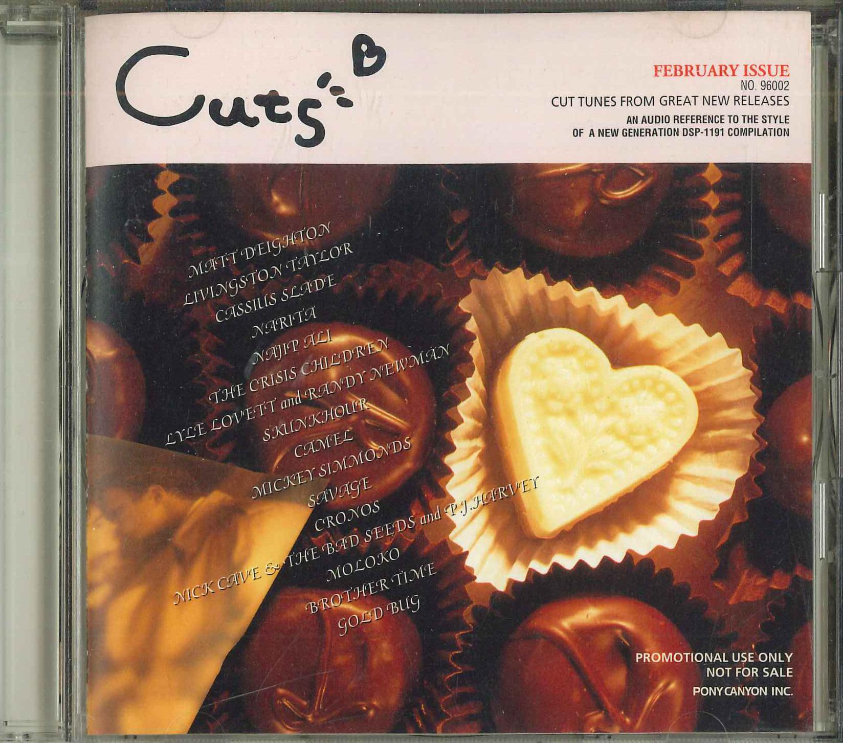 CD VARIOUS - Cuts Cut Tunes From New Release Ff DSP96002 VCPONY CANYON 1996 Japan Rock Used
CD VARIOUS - Cuts Cut Tunes From New Release Ff DSP96002 VCPONY CANYON 1996 Japan Rock Used