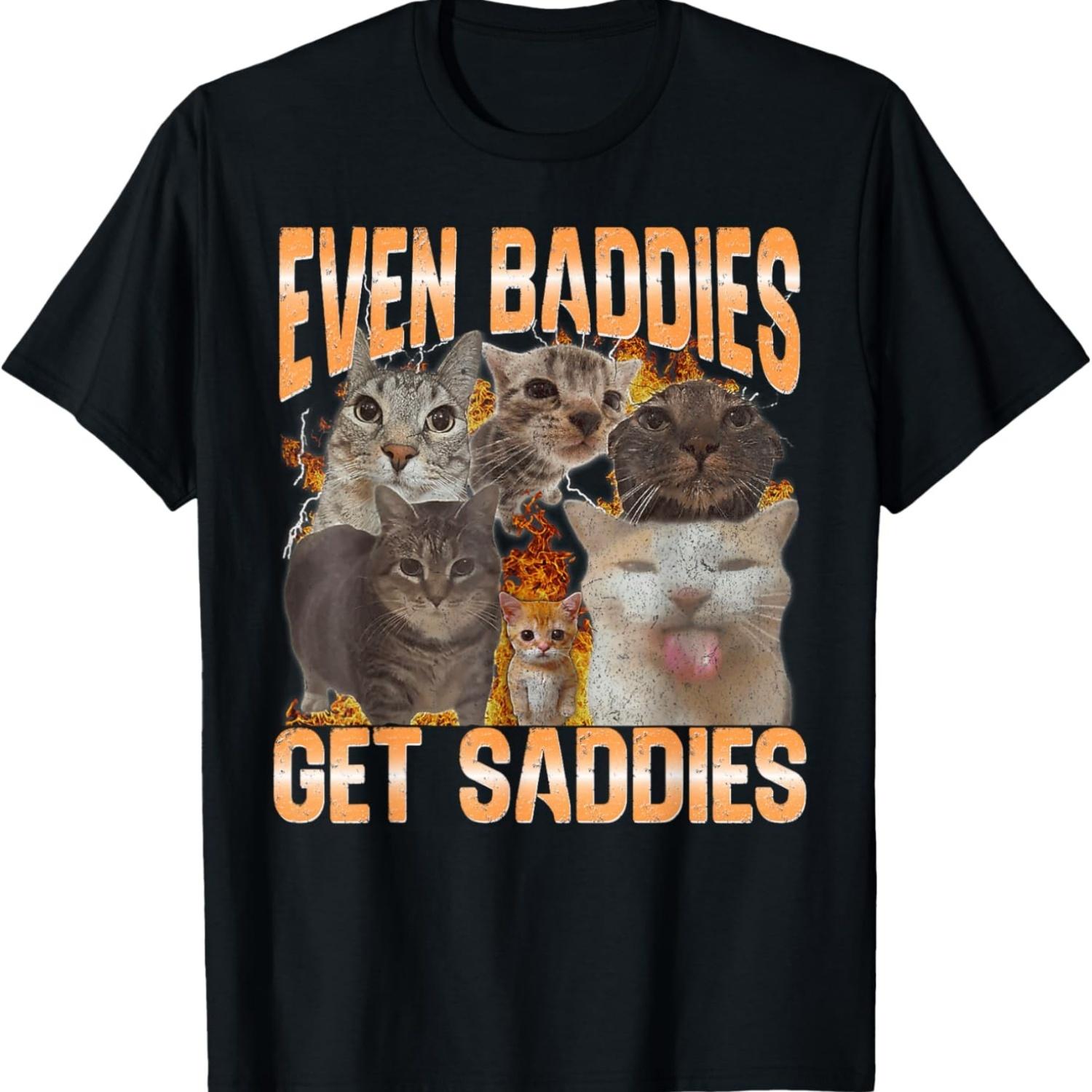 Even Baddies Get Saddies Cat oddly specific meme Meme funny T-Shirt XXXXXL чорний
Even Baddies Get Saddies Cat oddly specific meme Meme funny T-Shirt XXXXXL чорний