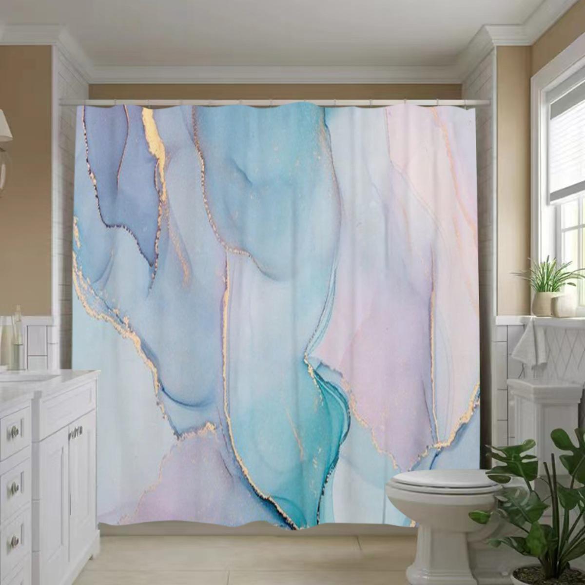 1pc Abstract Blue & Purple Marble Shower Curtain - Washable Polyester, No-Drill Hanging, Machine Washable, Stylish Bathroom De 90x180cm
1pc Abstract Blue & Purple Marble Shower Curtain - Washable Polyester, No-Drill Hanging, Machine Washable, Stylish Bathroom De 90x180cm