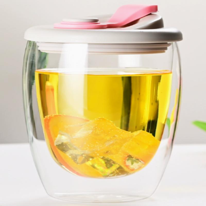 Double Wall Glass Coffee Mug With Silicone Lid Insulated Coffee Tumbler With Lid For Travel & Home 2
Double Wall Glass Coffee Mug With Silicone Lid Insulated Coffee Tumbler With Lid For Travel & Home 2