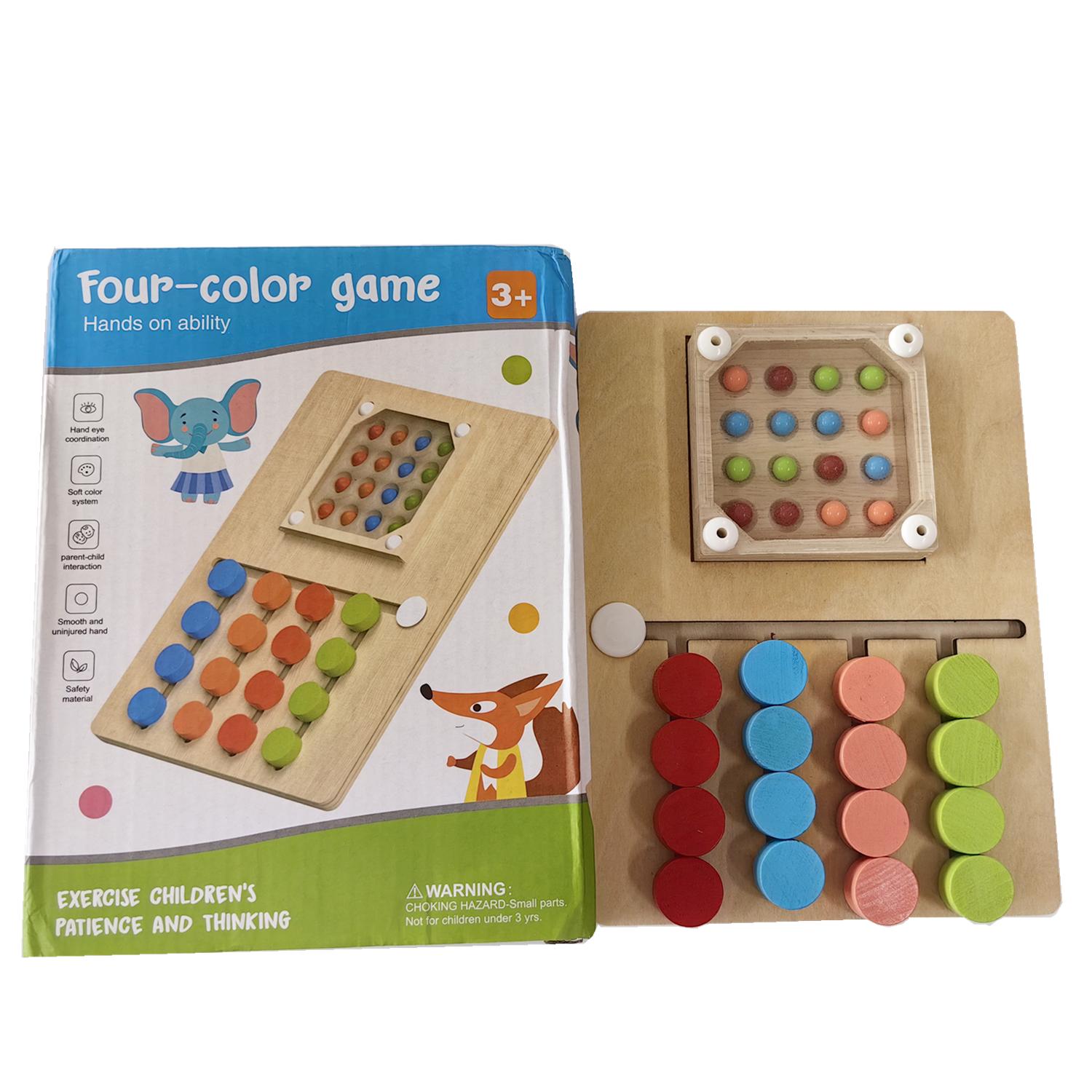 Wooden Shaking Bead Four-color Positioning Toy Color Shape Matching Cognition Learning Game Board Gifts for Children Gift
Wooden Shaking Bead Four-color Positioning Toy Color Shape Matching Cognition Learning Game Board Gifts for Children Gift