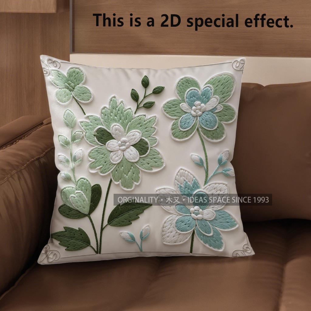 2D Floral Embroidered Pattern Decorative Pillow Covers Pattern Cushion Cover Suitable For Sofa Bedroom Car Pillow Cover 40x40cm
2D Floral Embroidered Pattern Decorative Pillow Covers Pattern Cushion Cover Suitable For Sofa Bedroom Car Pillow Cover 40x40cm