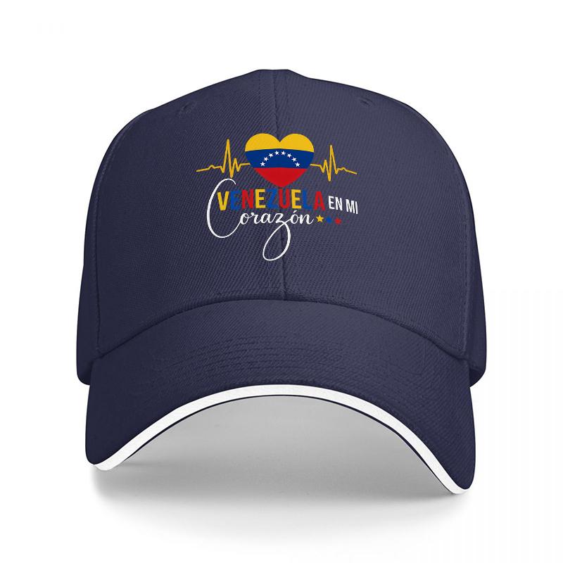 Venezuela En Mi Corazon Heartbeat Flag Design Baseball Cap Black with White Trim Patriotic Venezuelan Theme Hat for Adults Adjustable
Venezuela En Mi Corazon Heartbeat Flag Design Baseball Cap Black with White Trim Patriotic Venezuelan Theme Hat for Adults Adjustable