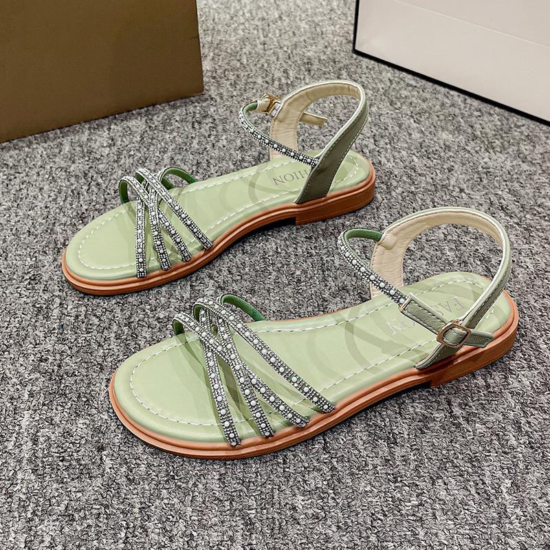 Fashion Women Shoes 2025 New Summer Fashion Rhinestone Flat Sandal Lightweight Buckle Strap Roman Sandal Outdoor Soft Bottom Beach Shoes 35 зелёный
Fashion Women Shoes 2025 New Summer Fashion Rhinestone Flat Sandal Lightweight Buckle Strap Roman Sandal Outdoor Soft Bottom Beach Shoes 35 зелёный