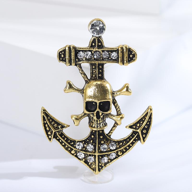 Винтажная брошь в виде черепа и якоря Ins Tide Corsage High-End Exquisite Men s Suit Pin Accessories
Винтажная брошь в виде черепа и якоря Ins Tide Corsage High-End Exquisite Men s Suit Pin Accessories
