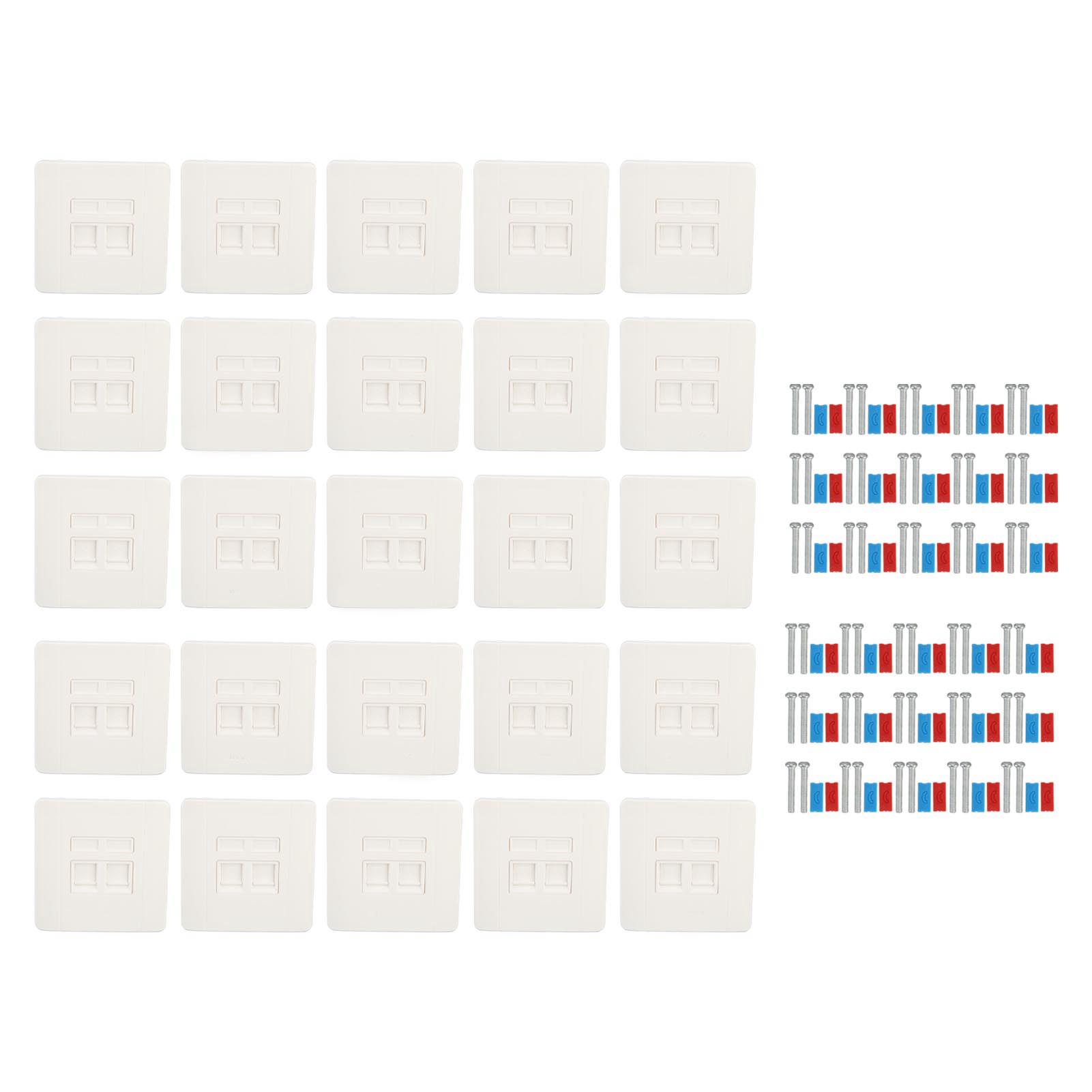 30pcs Ethernet Wall Plate Dual Ports RJ45 RJ11 Network Wall Outlet for Wiring Connection
30pcs Ethernet Wall Plate Dual Ports RJ45 RJ11 Network Wall Outlet for Wiring Connection