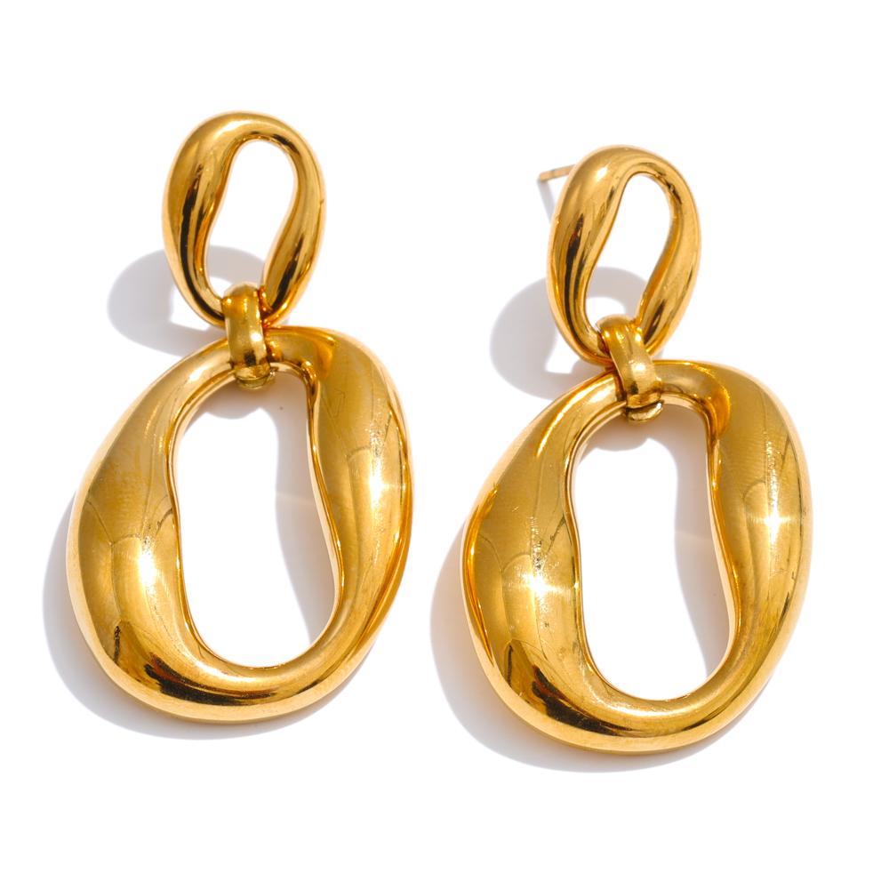 Eetit Серьги-подвески из нержавеющей стали с PVD-покрытием из 18-каратного золота, Отличительные, Высококачественные, Универсальные, Популярные украшения для женщин золотой
Eetit Серьги-подвески из нержавеющей стали с PVD-покрытием из 18-каратного золота, Отличительные, Высококачественные, Универсальные, Популярные украшения для женщин золотой