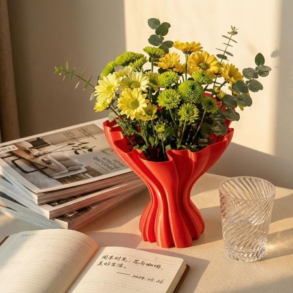 Pleated Skirt Hem Elegant Dress Hem Vase Decorative Vase Office Tabletop Ornaments красный/золотой
Pleated Skirt Hem Elegant Dress Hem Vase Decorative Vase Office Tabletop Ornaments красный/золотой
