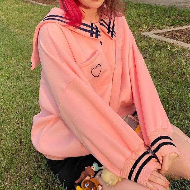 Harajuku, розовый готический топ Y2K, толстовки в студенческом стиле, розовый кукольный воротник, широкий свободный свитер с контрастной пряжой для девочек, окрашенный в пряжу L розовый
Harajuku, розовый готический топ Y2K, толстовки в студенческом стиле, розовый кукольный воротник, широкий свободный свитер с контрастной пряжой для девочек, окрашенный в пряжу L розовый