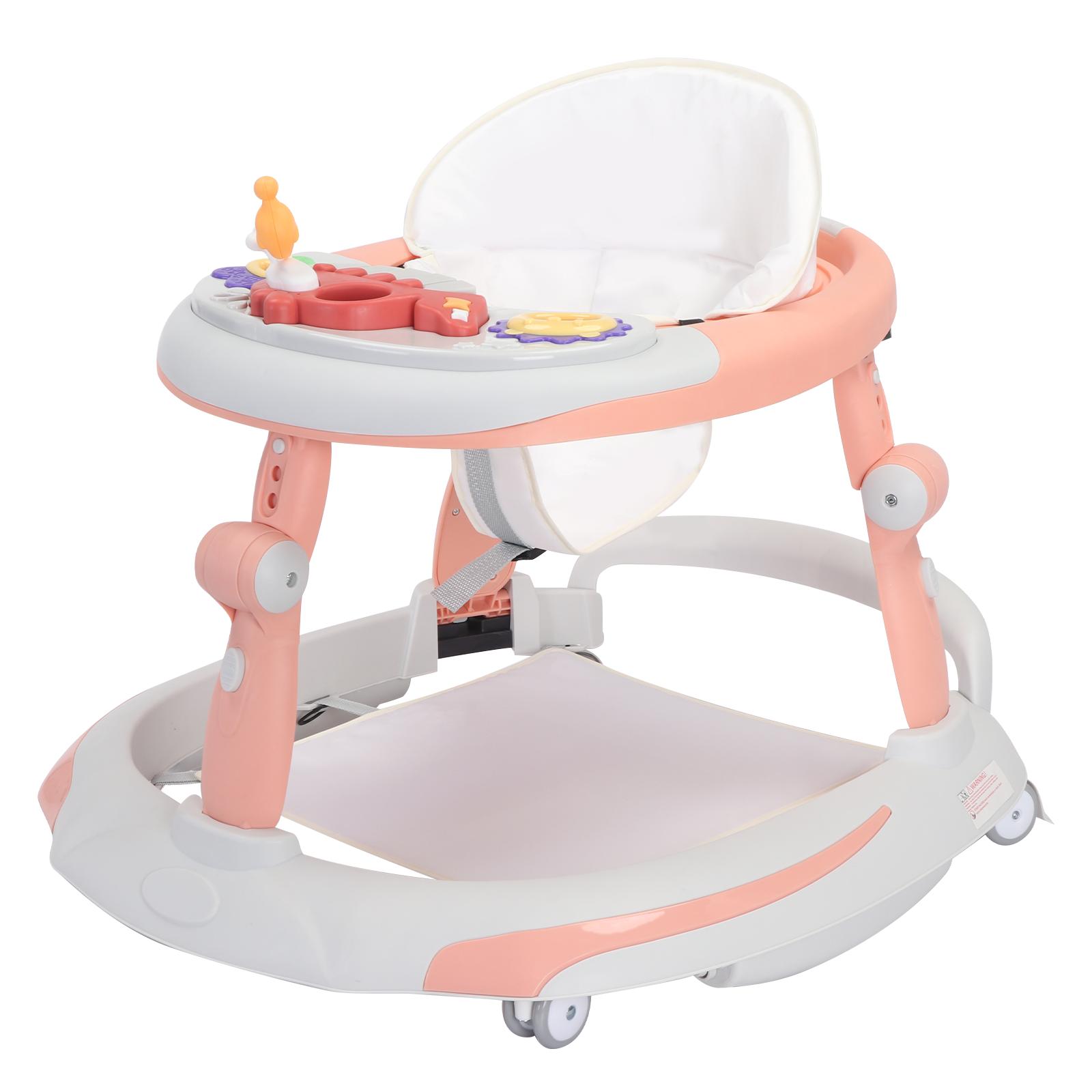 Ubravoo Foldable Baby Walker With O-Shaped Legs & Multi-Function Rollover Prevention, 6-18 Months, Adjustable Height, Music Toy розовый
Ubravoo Foldable Baby Walker With O-Shaped Legs & Multi-Function Rollover Prevention, 6-18 Months, Adjustable Height, Music Toy розовый