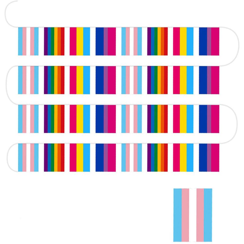 10m/40Pcs 14*21cm Rainbow Flags Hanging Gay Lesbian Pride String Flag Banners for Parade Festival
10m/40Pcs 14*21cm Rainbow Flags Hanging Gay Lesbian Pride String Flag Banners for Parade Festival