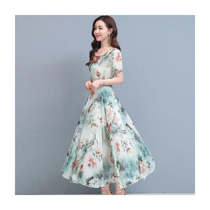New Elegant Floral Fashion Dress Women s Summer Fashion Belly Cover Slimming Long Dress Beach Dress Short Sleeves 3XL зелений
New Elegant Floral Fashion Dress Women s Summer Fashion Belly Cover Slimming Long Dress Beach Dress Short Sleeves 3XL зелений