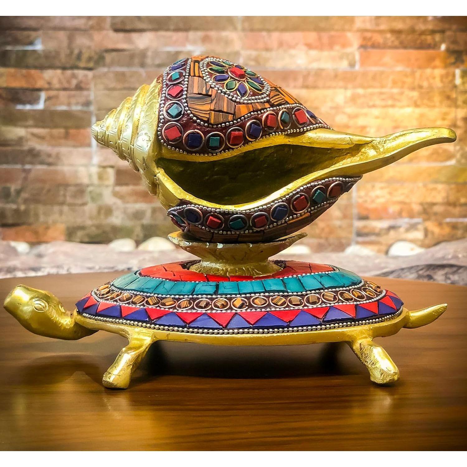 Brass Shankh Tortoise Vastu Items Statue Showpiece Home Decor Gifting Office Decorative Piece for Puja Room Living Room
Brass Shankh Tortoise Vastu Items Statue Showpiece Home Decor Gifting Office Decorative Piece for Puja Room Living Room