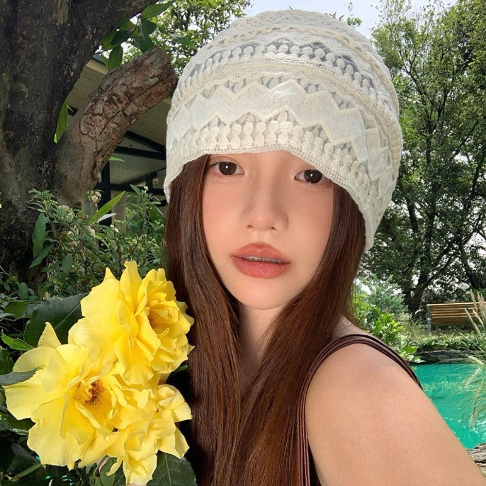 Hollow Beanies Hat Spicy Girl Knitted Hat Retro Sunscreen Cap Spring and Summer бежевий
Hollow Beanies Hat Spicy Girl Knitted Hat Retro Sunscreen Cap Spring and Summer бежевий
