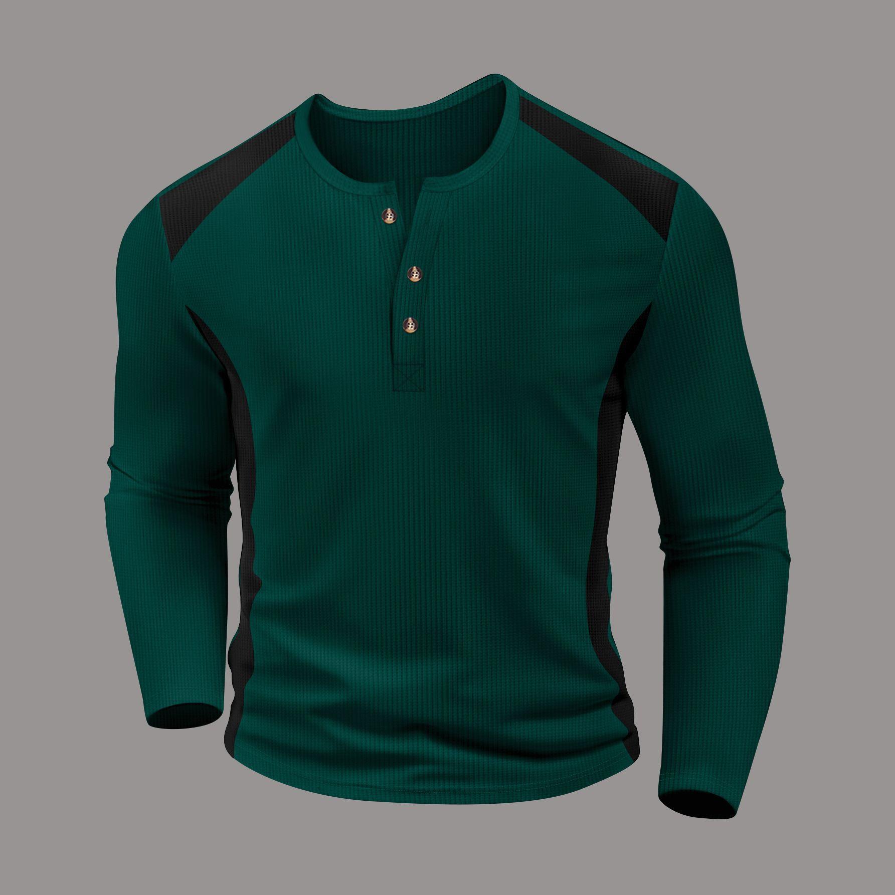 New Men s Two-color Turtleneck Button Long-sleeved Henry Shirt Casual Autumn and Winter Top XXXL зелений
New Men s Two-color Turtleneck Button Long-sleeved Henry Shirt Casual Autumn and Winter Top XXXL зелений