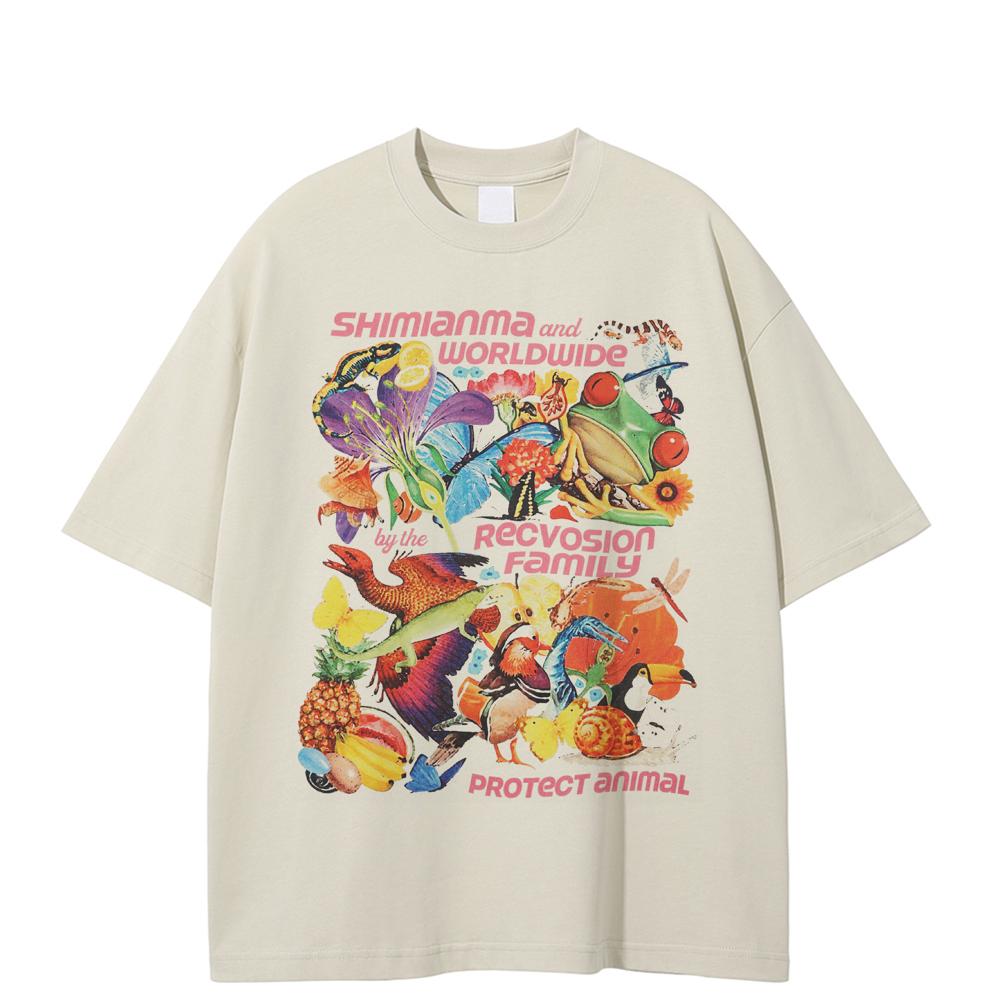 Уличная футболка унисекс с летним пейзажем и графикой, хлопковая футболка, топы унисекс, футболки, летняя футболка с короткими рукавами XL хаки