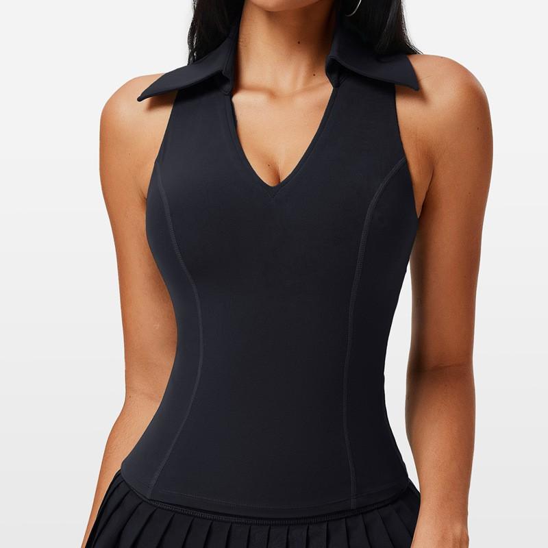 Athletic Clothes Women With Chest Pads Tennis Nudity Fitness Tight High-elastic Lapel V-neck Vest Sports Yoga XXL
Athletic Clothes Women With Chest Pads Tennis Nudity Fitness Tight High-elastic Lapel V-neck Vest Sports Yoga XXL