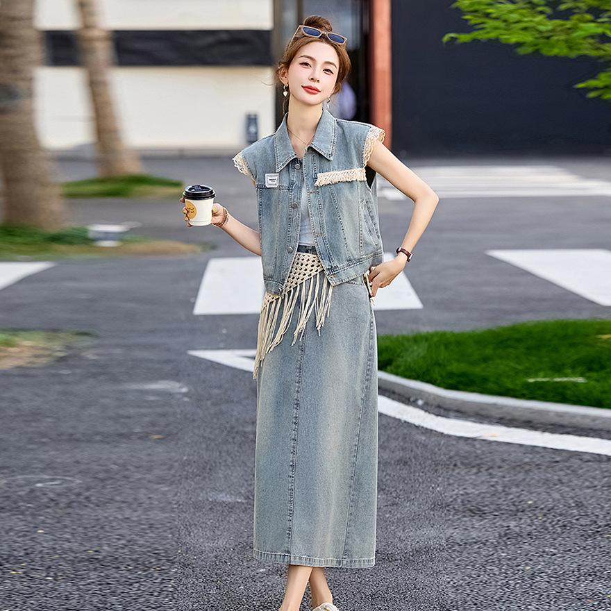 Европейский стиль Кружевная вставка Жилет Костюм Женская Летняя Одежда Новый Дизайн Мода Фрай Стрит Юбка из двух частей XXL
Европейский стиль Кружевная вставка Жилет Костюм Женская Летняя Одежда Новый Дизайн Мода Фрай Стрит Юбка из двух частей XXL