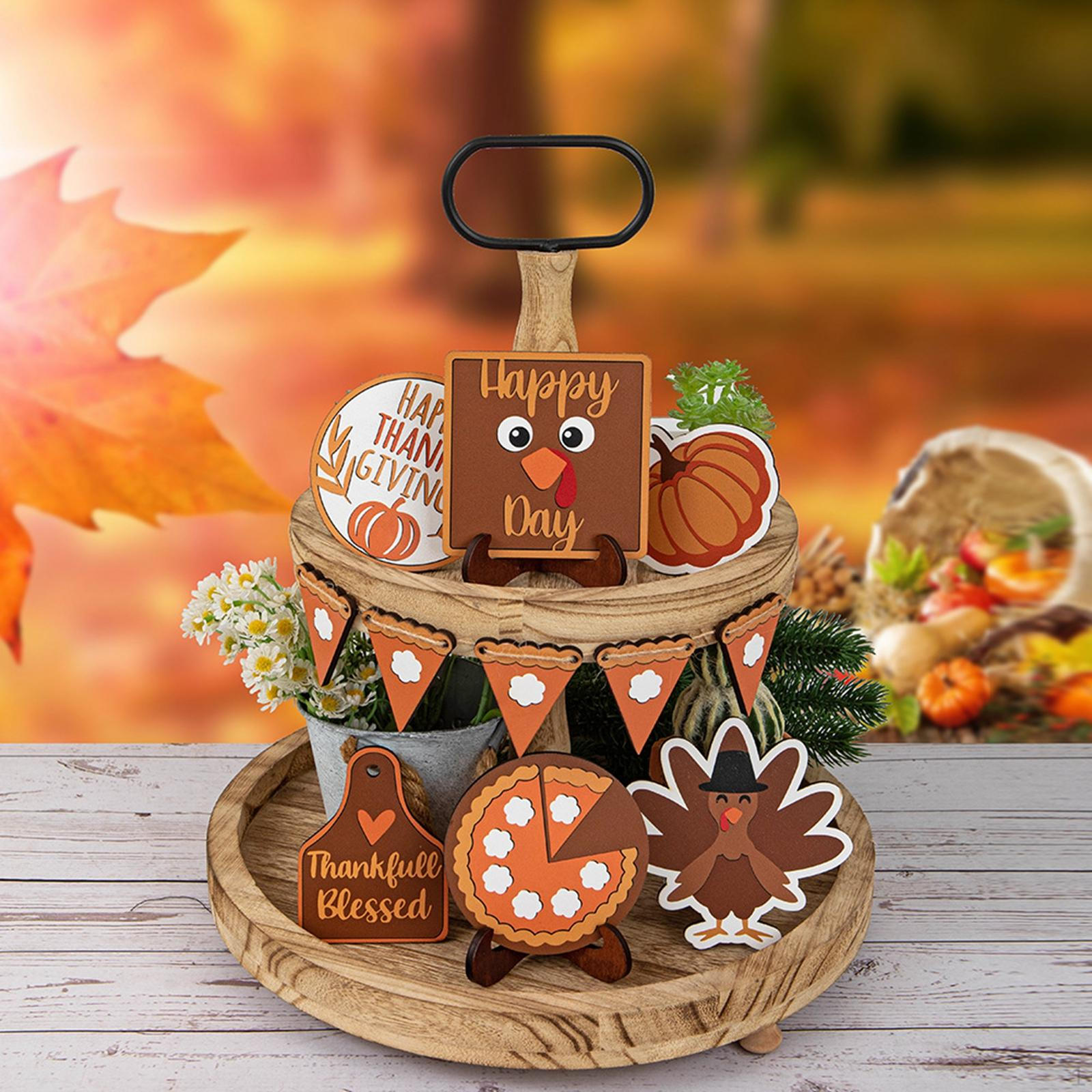 Thanksgiving Tiered Tray Decoration Set Pumpkin Turkey Signs for Kitchen
Thanksgiving Tiered Tray Decoration Set Pumpkin Turkey Signs for Kitchen