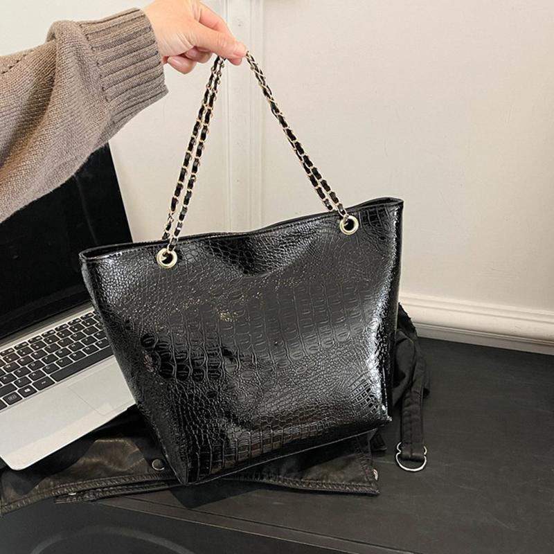 Брендовая мода повседневная женская сумка через плечо с крокодиловым узором сумка из искусственной кожи женская большая сумка-тоут для путешествий для женщин 25x12x25cm чёрный
Брендовая мода повседневная женская сумка через плечо с крокодиловым узором сумка из искусственной кожи женская большая сумка-тоут для путешествий для женщин 25x12x25cm чёрный