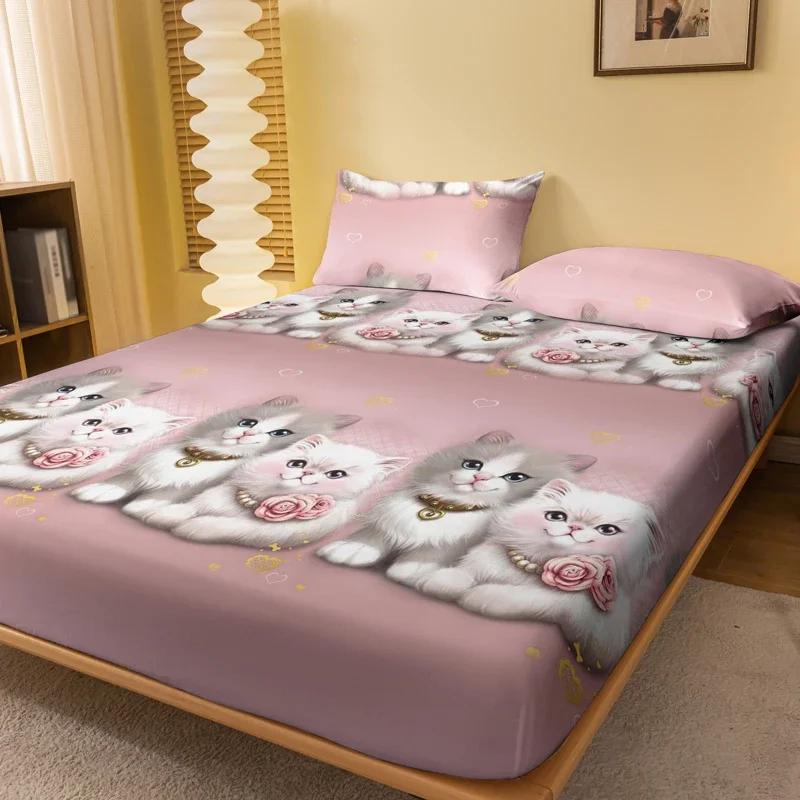 1 couple cute cat patterned frosted bedsheet, bedroom printed bedspread, bedding (excluding pillowcases) 99x190x25cm
1 couple cute cat patterned frosted bedsheet, bedroom printed bedspread, bedding (excluding pillowcases) 99x190x25cm