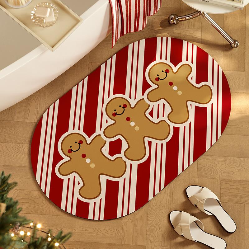 Коврик для пола Diatom Mud, Рождественский коврик для туалетной двери, противоскользящий, впитывающий, коврик для ног, быстросохнущий коврик для душа в ванной 50 * 80Cm
Коврик для пола Diatom Mud, Рождественский коврик для туалетной двери, противоскользящий, впитывающий, коврик для ног, быстросохнущий коврик для душа в ванной 50 * 80Cm