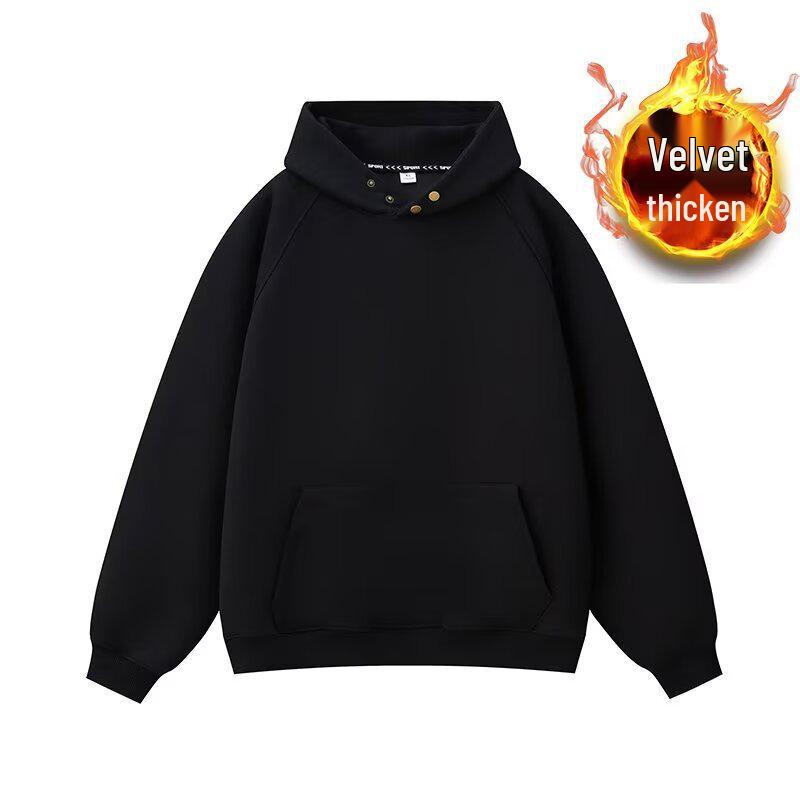 Men s Heavyweight Fleece-Lined Double-Button Hooded Sweatshirt - Solid Color Autumn/Winter Trendy Jacket L
Men s Heavyweight Fleece-Lined Double-Button Hooded Sweatshirt - Solid Color Autumn/Winter Trendy Jacket L