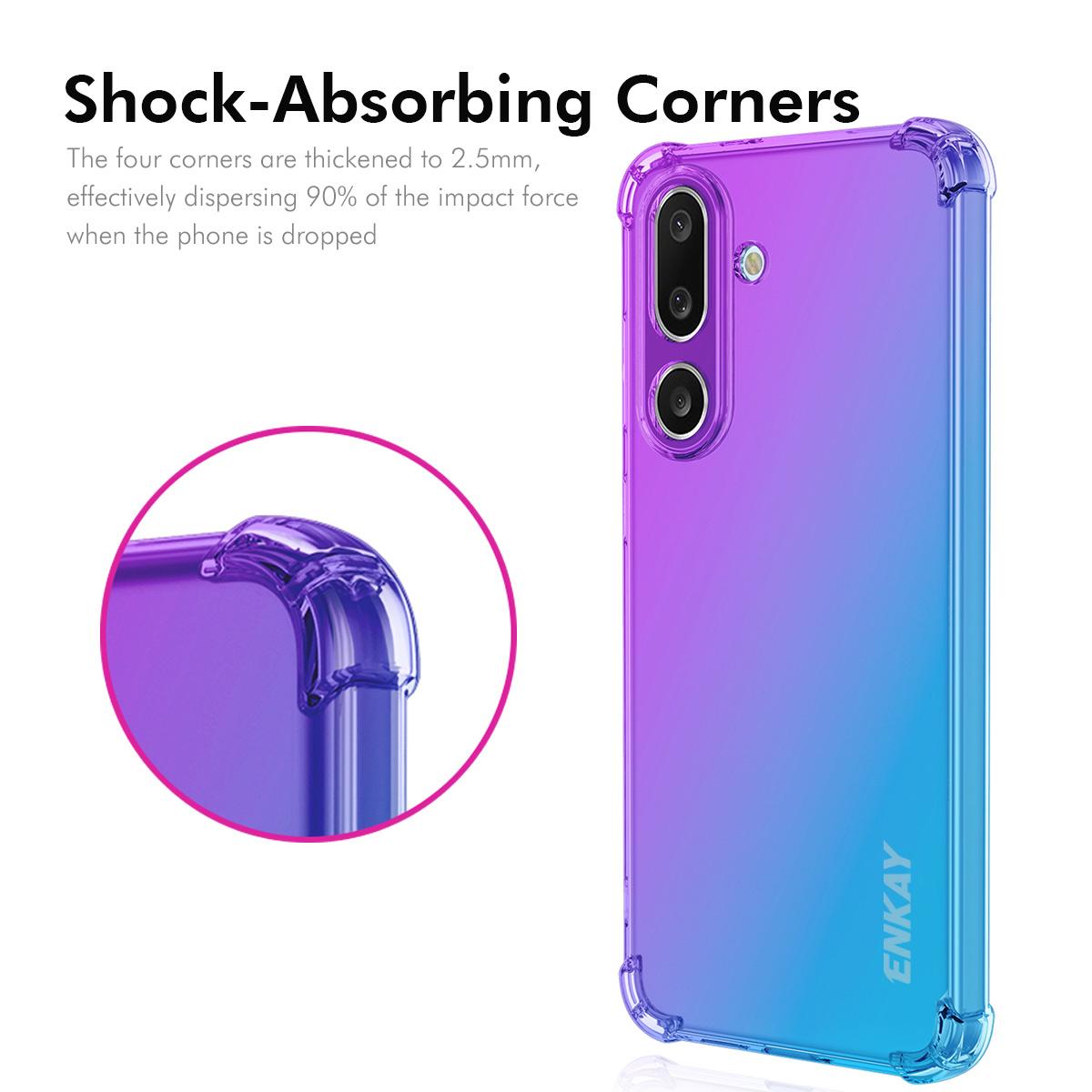For Samsung Galaxy M56 5G TPU Case ENKAY Thickened Four Corner Drop-proof Phone Back Cover Blue/Pink
For Samsung Galaxy M56 5G TPU Case ENKAY Thickened Four Corner Drop-proof Phone Back Cover Blue/Pink