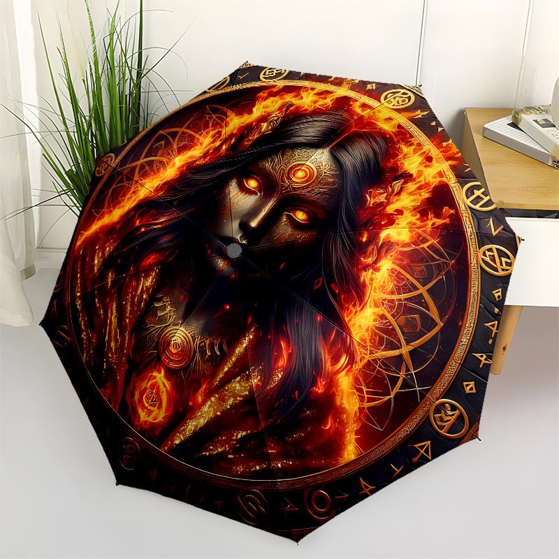 Flaming Mystic: Enchanted Symbolic Art Print Umbrella, Christmas Gift Y160
Flaming Mystic: Enchanted Symbolic Art Print Umbrella, Christmas Gift Y160